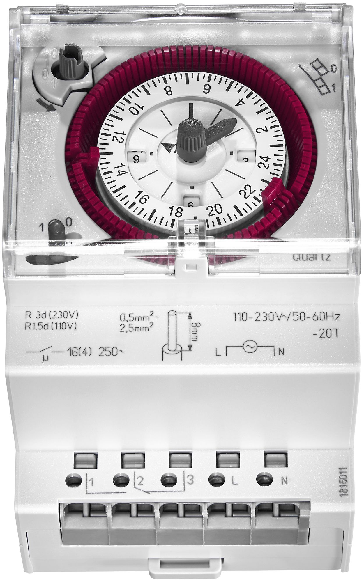 Interrupteur horaire AMD talento 211 1-0-Timer plombable avec bornes enfichables