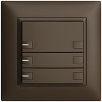 Poussoir ENC KNX 3× EDIZIOdue coffee RGB avec LED