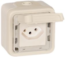 AP-Steckdose PLEXO T13 weiss 10A 250V