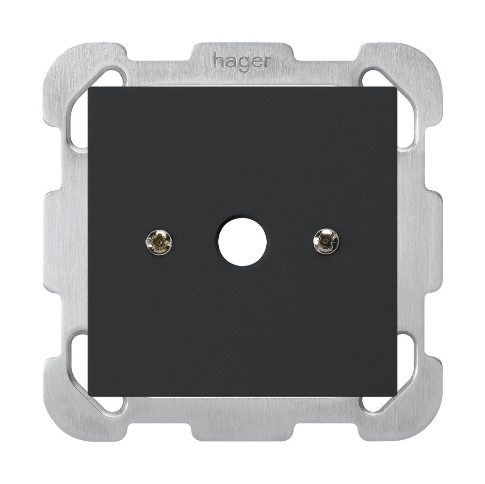 Boîte de raccordement ENC kallysto noir Ø9mm sans bornier avec plaque fixation