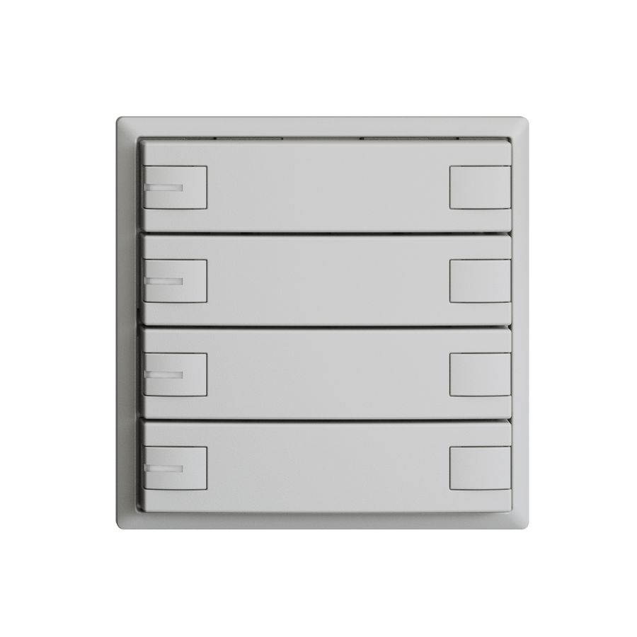 UP-Taster KNX 4-fach EDIZIOdue hellgrau RGB mit LED