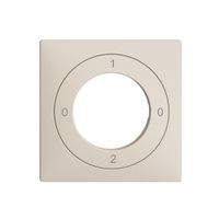 Frontset EDIZIOdue 0-1-0-2 crema 60×60mm für Schlüsselschalter