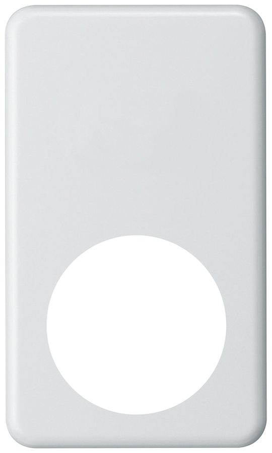 Abdeckplatte basico 2×1 Ø58mm+blind weiss