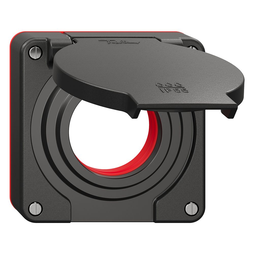 Deckel mit Klappdeckel NEVO Ø42mm IP55 sz (Dicht.rt)