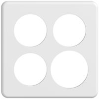 UP-Abdeckplatte STANDARDdue SNAPFIX® 2×2 3×Ø50 1×Ø58 150×150mm ws