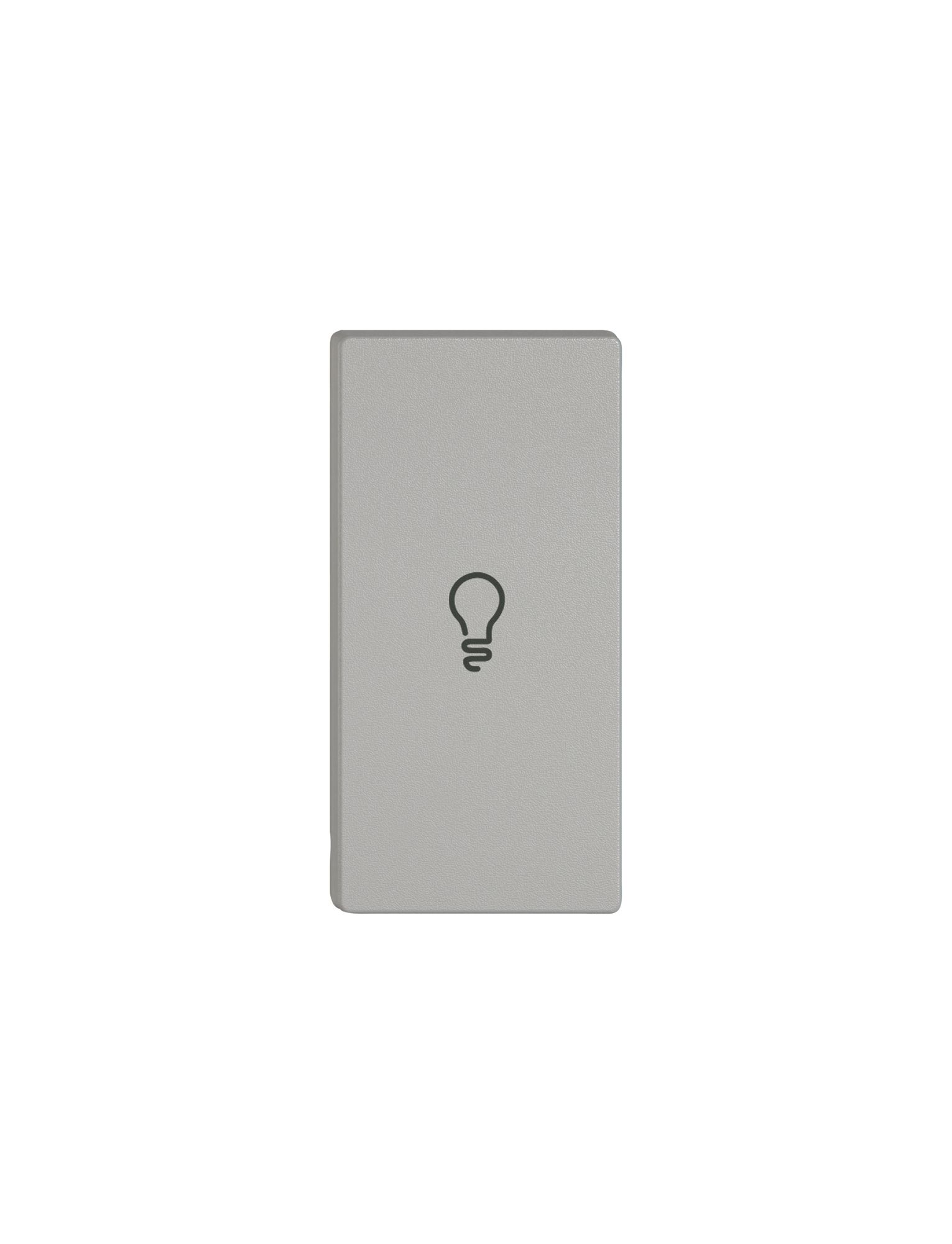 Poussoir 1/2 EDIZIO.liv Wiser avec SNAPFIX® horiz.avec symbole éclairage grc