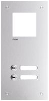 Frontplatte Hager intercom mono 2× 150×315×32mm edelstahl