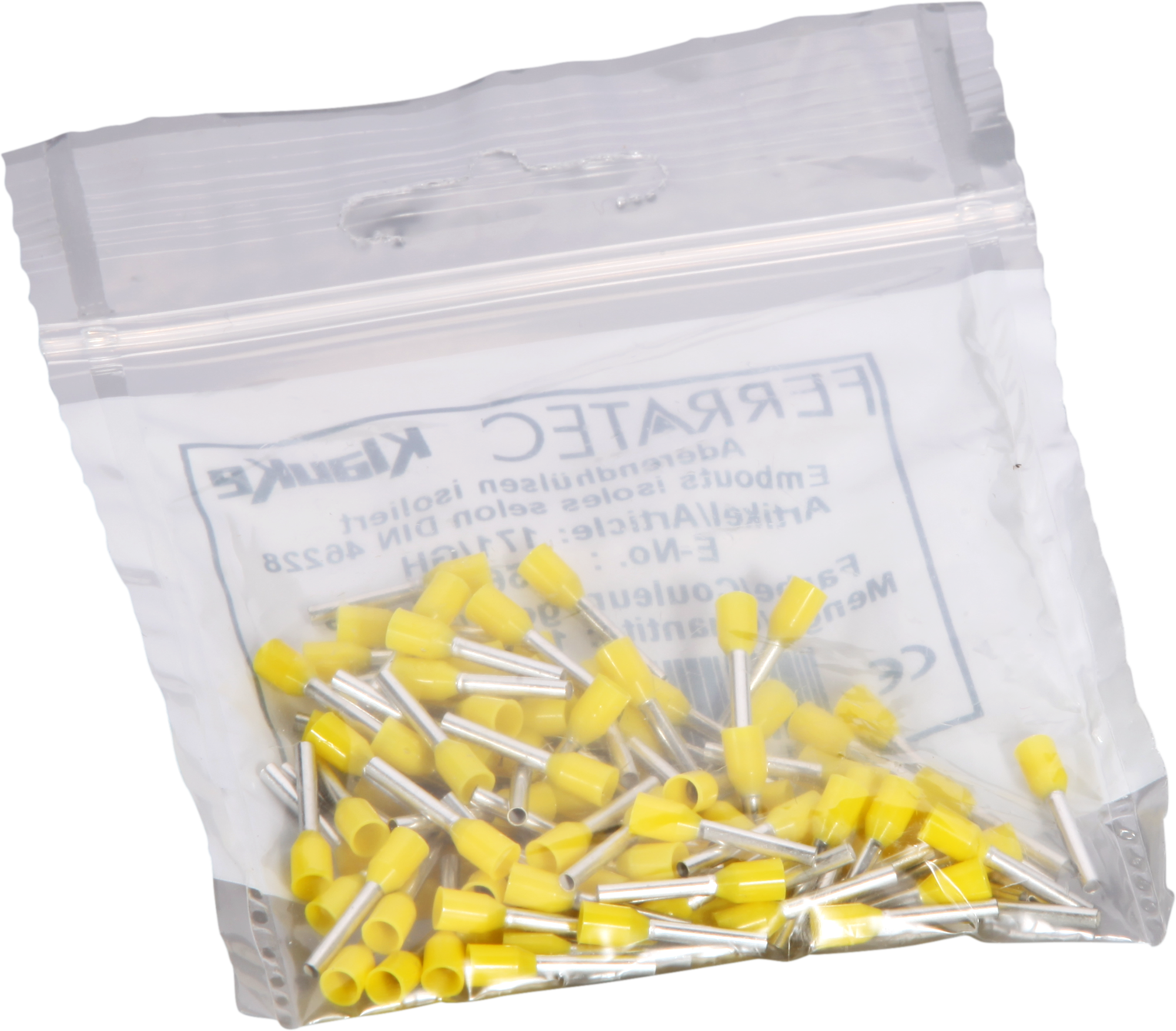 Aderendhülse Typ A isoliert 1mm²/10mm gelb