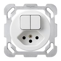 Einsatz zu UP-Kombination 3+A-R/1L+Typ 13 basico weiss