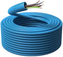 Tubo d'installazione precabl. KRFWG PM M20 bl H07Z1-U 5×2.5mm² bl/gr/ma/ne/ve-gi