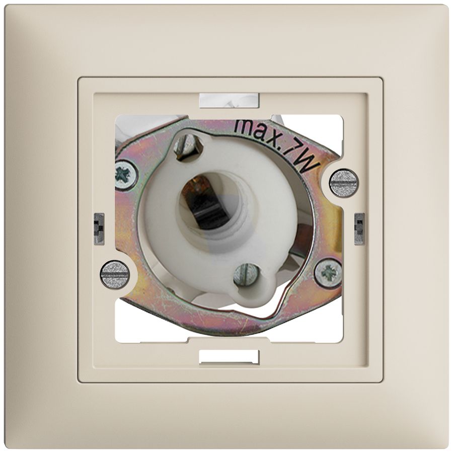 Lampada spia INC EDIZIOdue crema, 7W senza calotta piatta