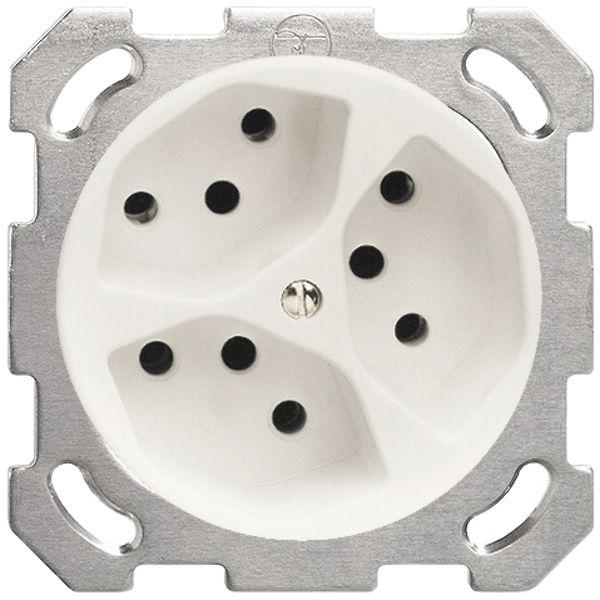 UP-Steckdose FH 3×T13/1SPM weiss