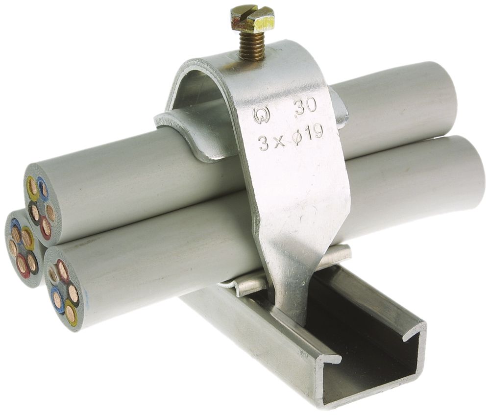 Bride de fixation Woertz SVD C30 3×câb 27mm aluminium