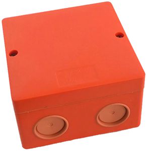 Boîte de dérivation AP ELBRO E90 101×101×62mm IP66 10×6mm² 7×M20/25 orange