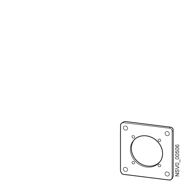 BD2-APM PLAQUE ADAPTATEUR DÉCOUPE 44MM