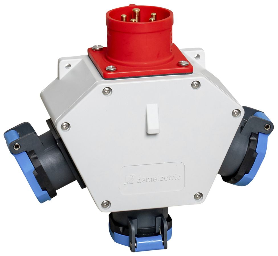 Kreuzverteiler DEM DB34229 3×T23 Stecker 16A