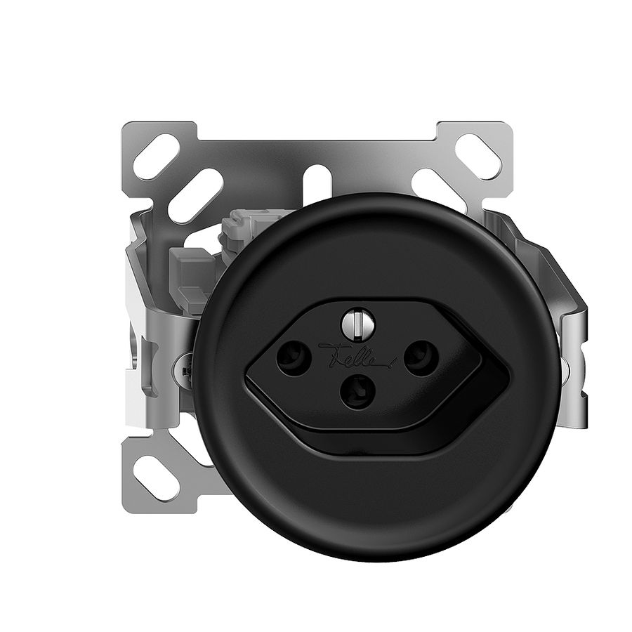 AP-Steckdose STANDARDdue T13 schwarz ohne Kappe
