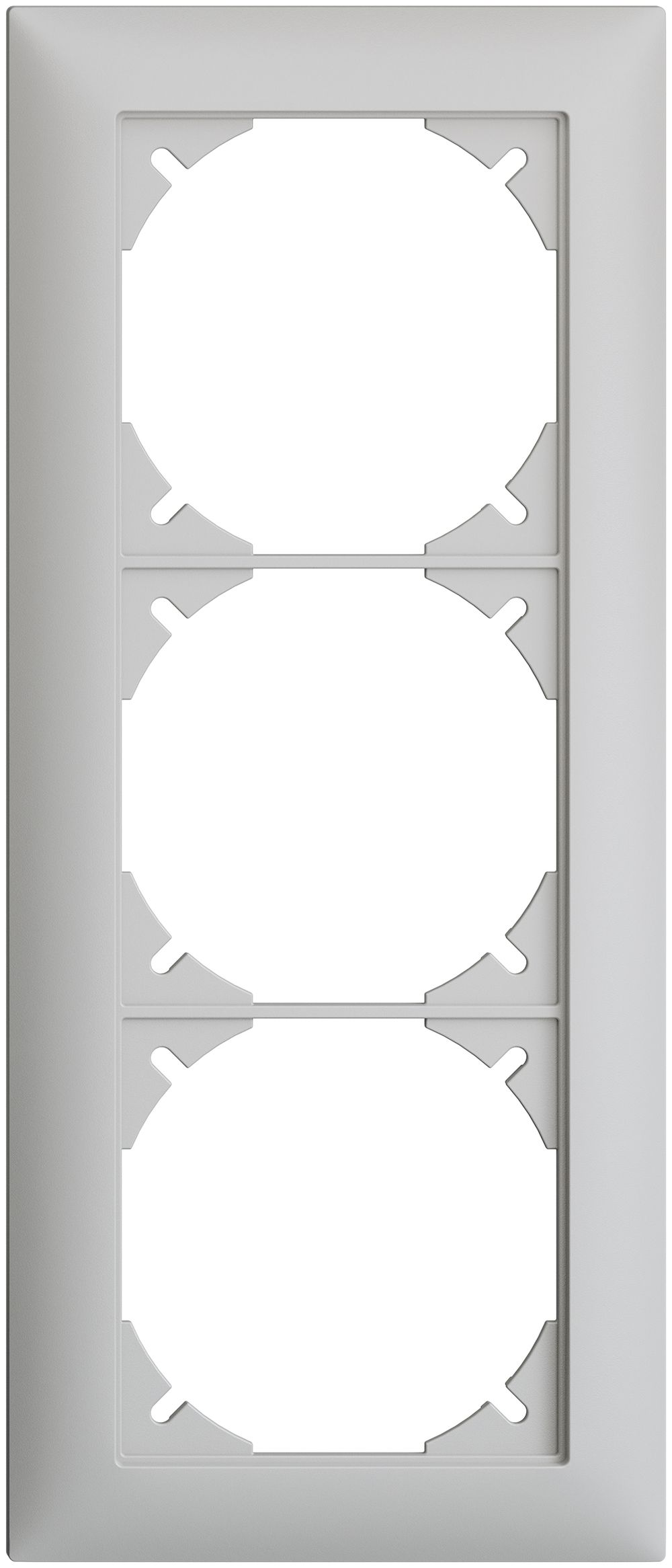 Abdeckrahmen EDIZIOdue 1×3 hellgrau