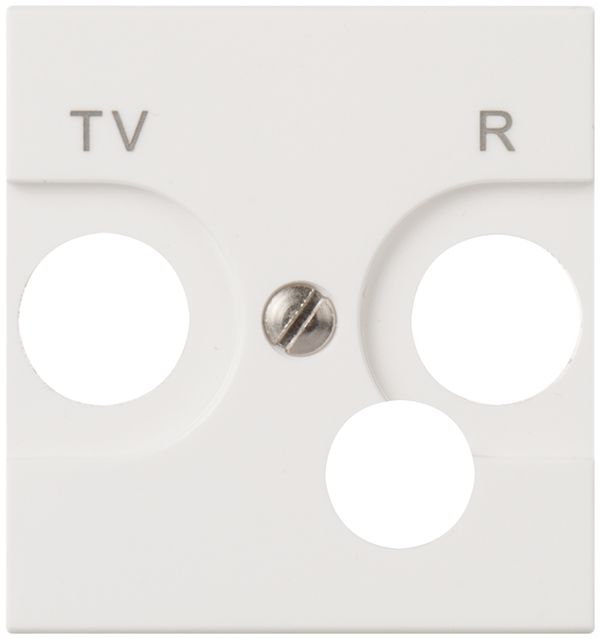 Plaque frontale MOS TV/FM blanc 2 modules