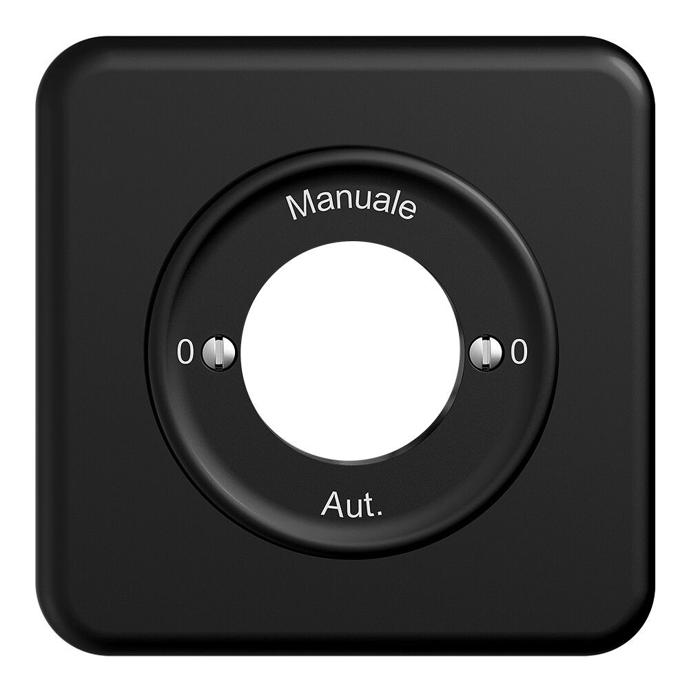 Kit front.0-Manuale-0-Aut. STANDARDdue, noir 90×90mm pour interr.rot