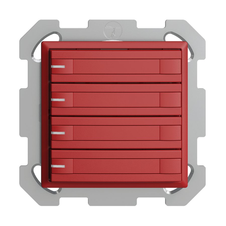 UP-KNX-Taster RGB EDUE, 250mW, m.RGB-LED, m.Papier., 4×Taste, 2×Tastenb., ber