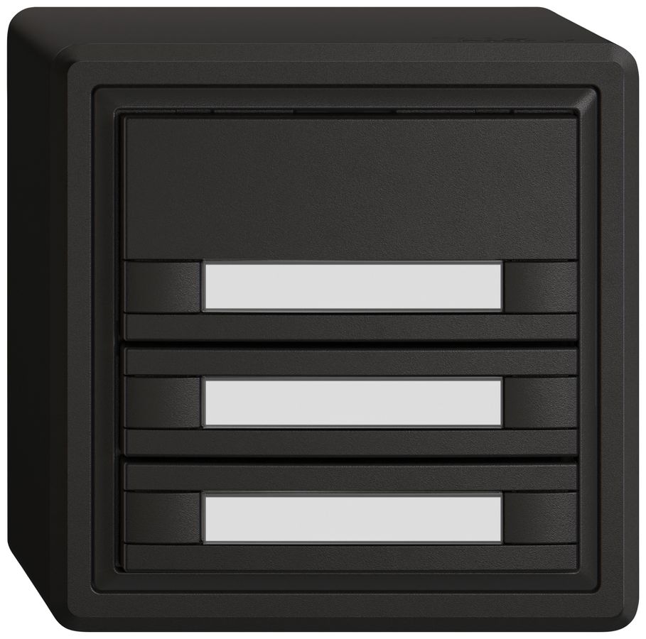 Pulsante KNX RGB AP EDIZIO.liv SNAPFIX® sensore temp.s.LED targ.6× com.1T ne