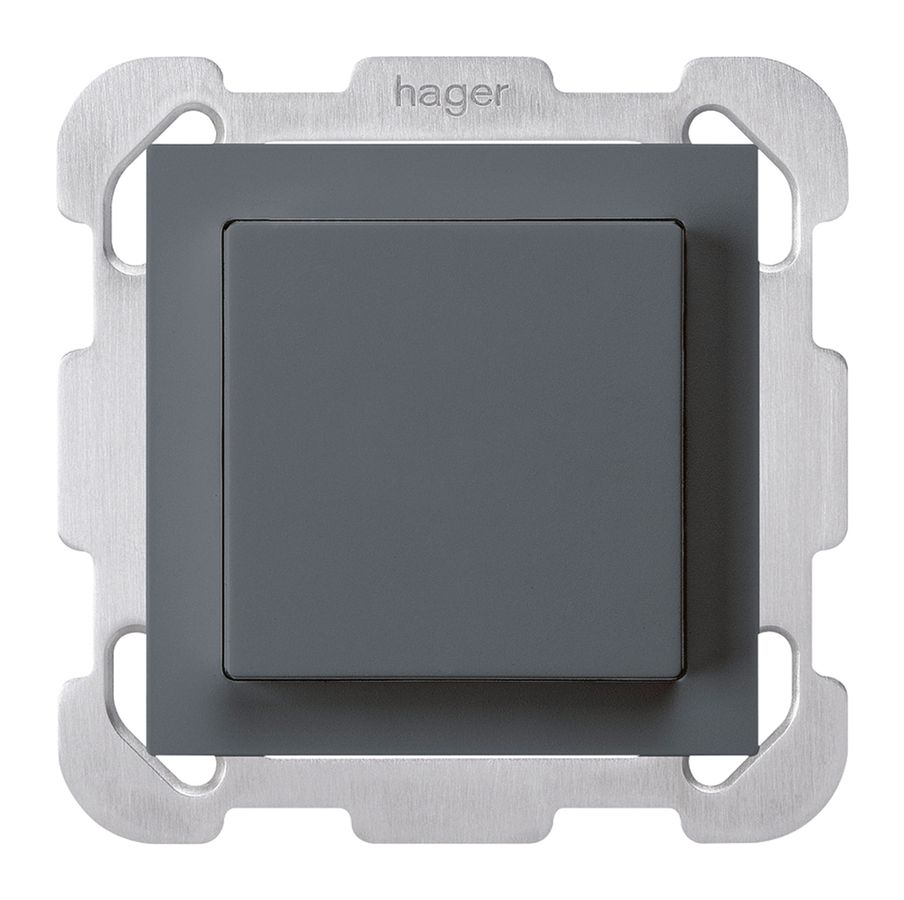 Poussoir ENC kallysto AR anthracite avec plaque de fixation