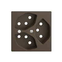 Frontset coffee 60×60mm 3×T13 EDIZIOdue mit Linse