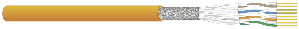 Datenkabel Dätwyler CU 7120 4P S/FTP, Kat.7A LSZH Dca 500m orange