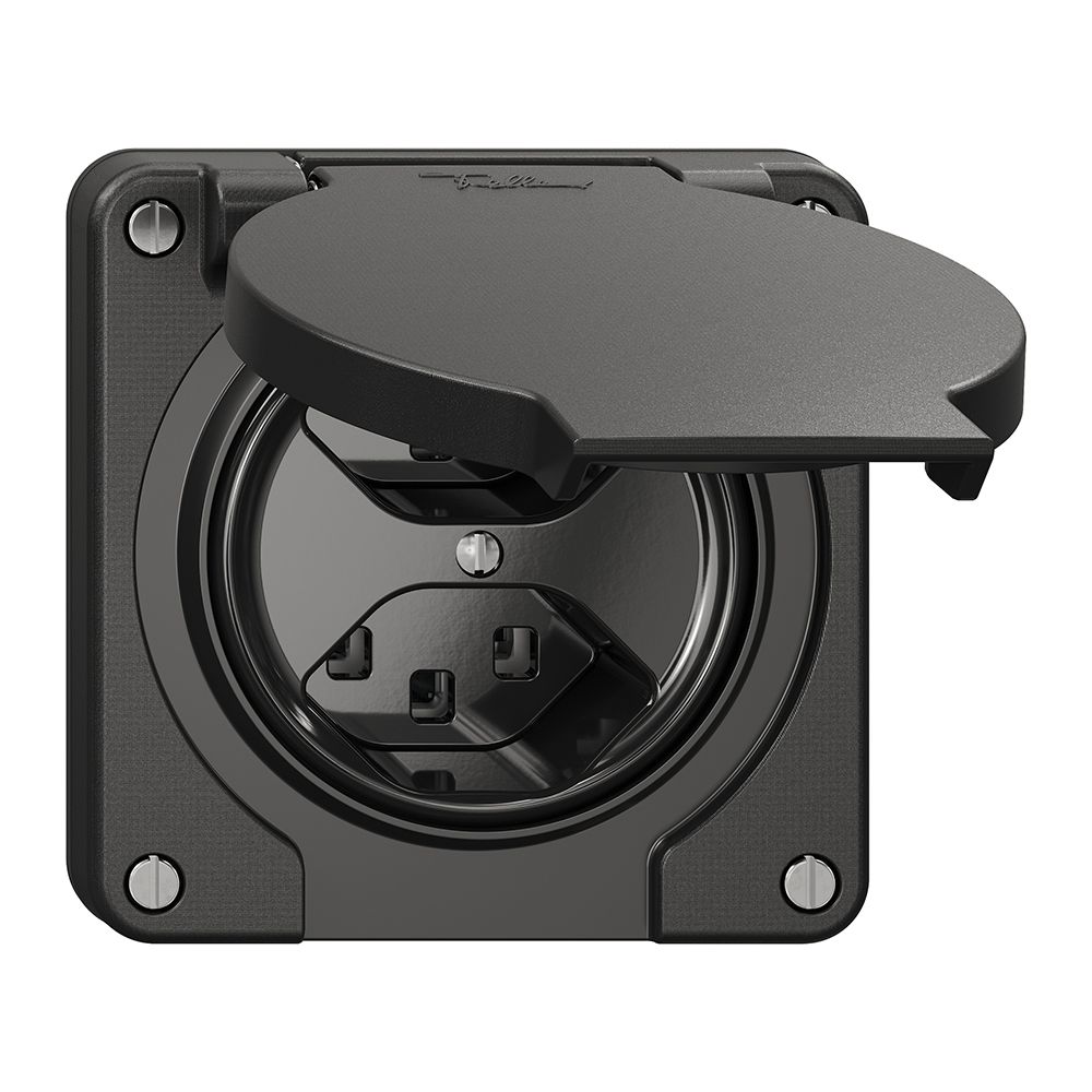 Steckdose NEVO N.CO, 2×T23, IP21, schwarz