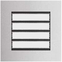 Ruftaster Modul Hager elcom.modesta 2-Draht mit LED-Schild für 4 Whg. Edelstahl