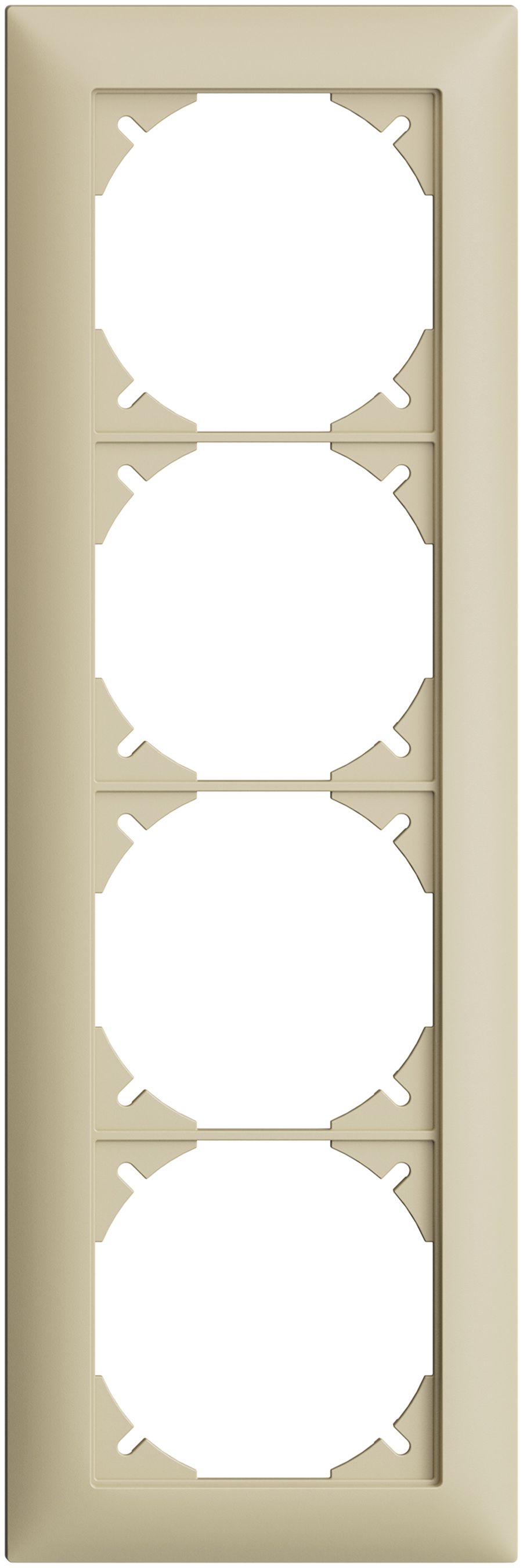 Cadre de recouvrement EDIZIOdue 4×1 vanille