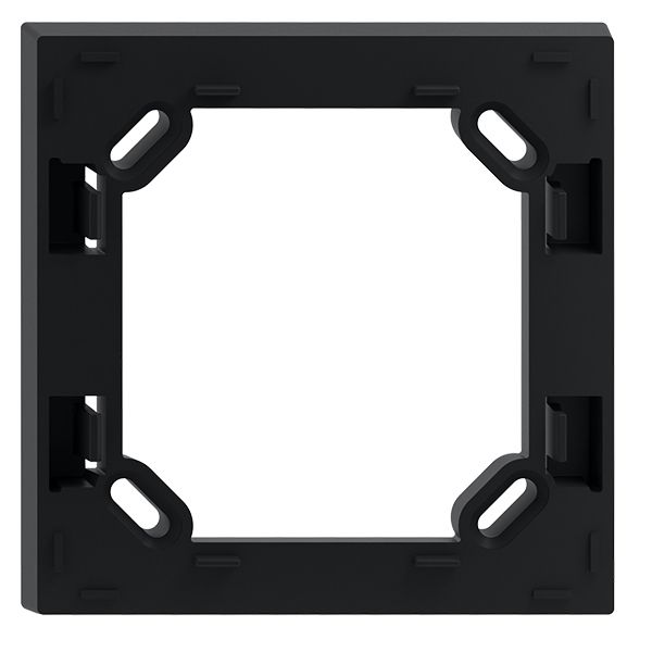 Cadre intermédiaire ENC 90×90×15mm, p.cadre de recouvrement Edue 88×88mm noir