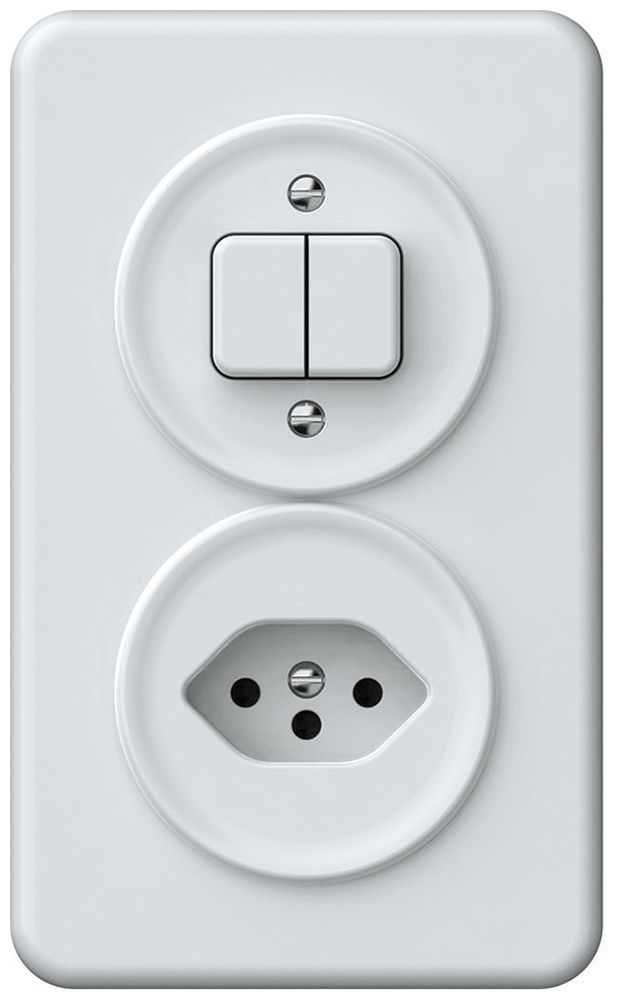 Combinaison ENC origin sch 1/3+3/1L + 1×T13 88×148mm blanc