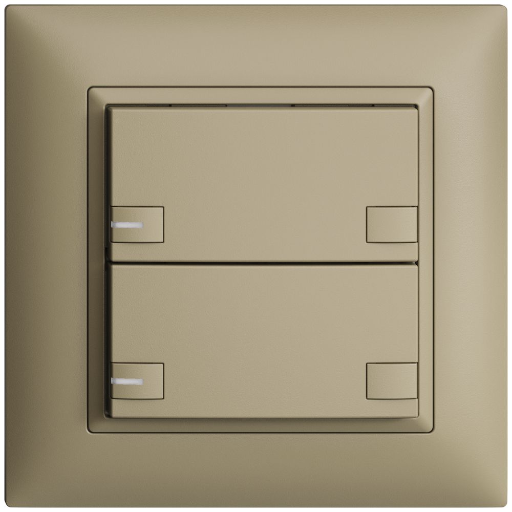 UP-Universaltaster 2×2T Schraubklemme EDIZIOdue sand, mit LED