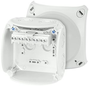 AP-Abzweigdose Hensel KF G mit Klemmen 5×4mm² grau