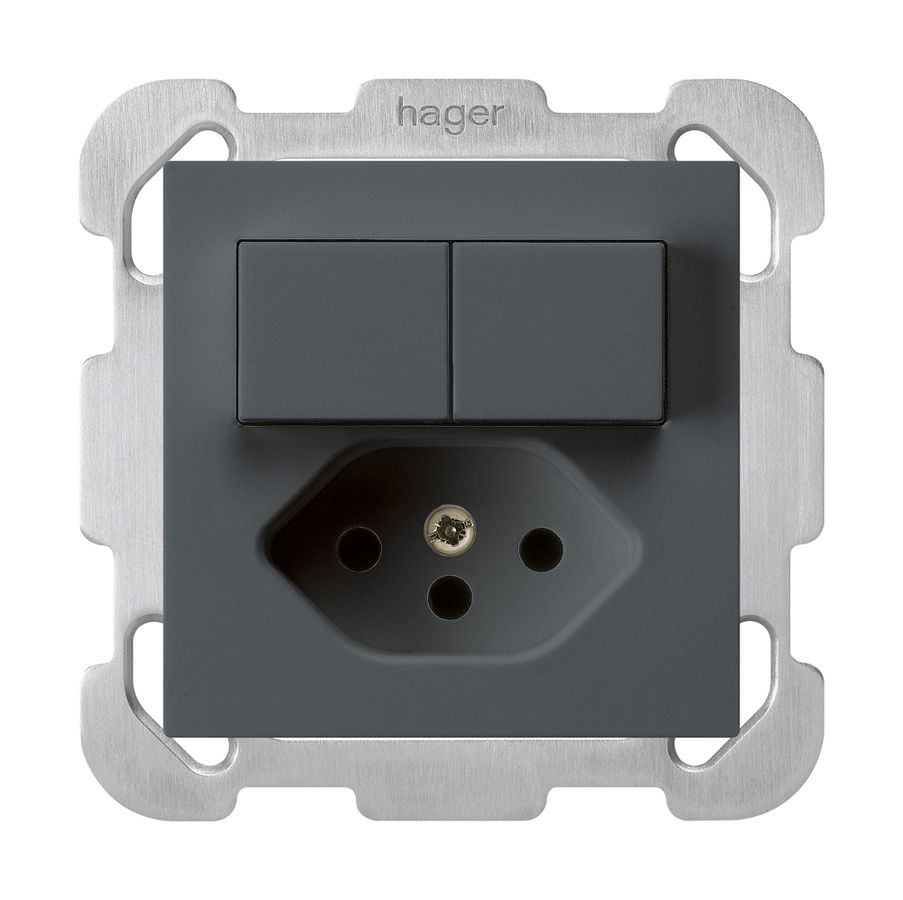 Combinaison ENC 1/3+3/1P+T13 anthracite kallysto avec plaque de fixation