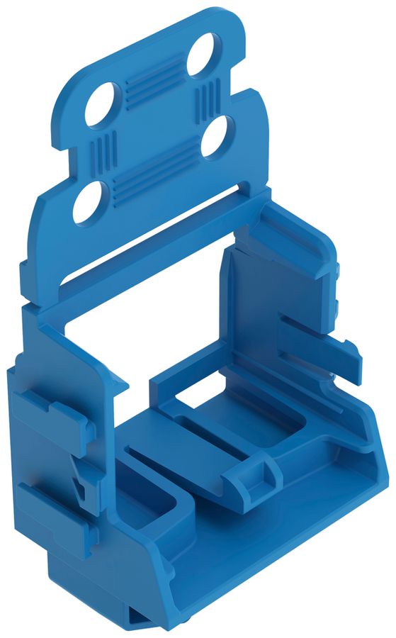 Befestigungsadapter WAGO m.Zugentlastung für 10×4mm² TH15 bl