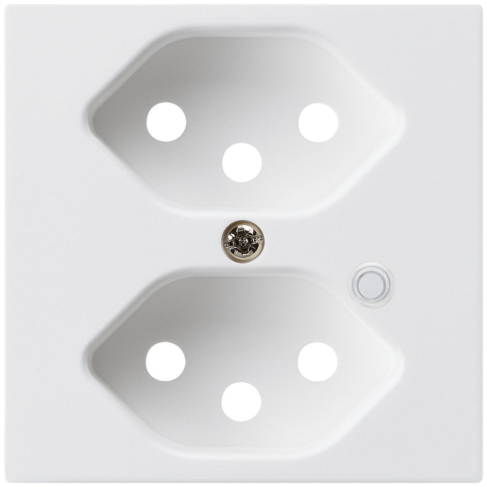 Plaque frontale pour prise Hager kallysto 2×T13 illuminé H blanc ultra