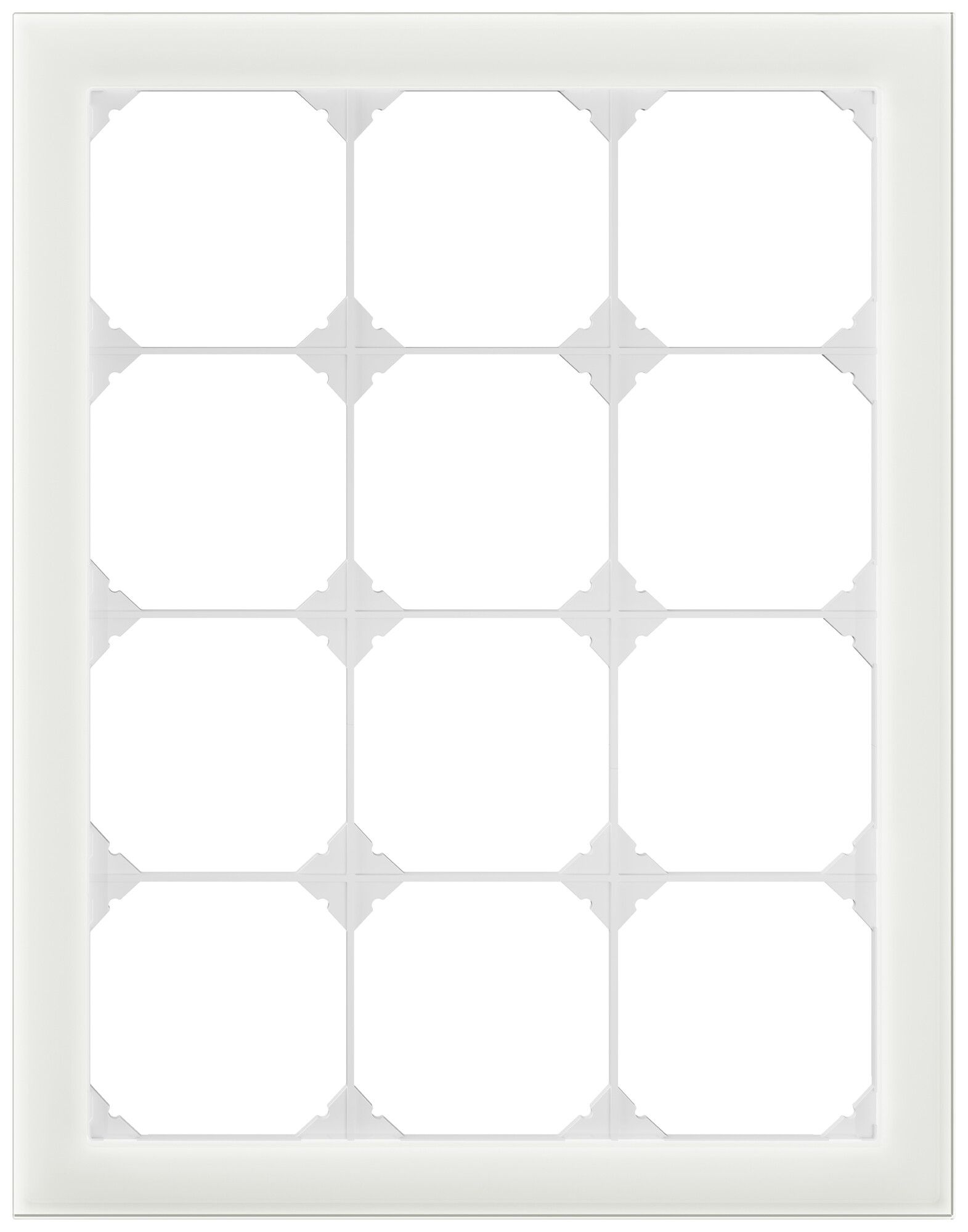 UP-Abdeckrahmen EDIZIO.liv prestige SNAPFIX® 4×3 214×274mm Glas ws