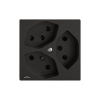 Steckdose EDIZIO.liv SNAPFIX® 3×T13 1×S sz