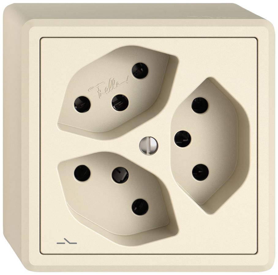 Presa AP EDIZIO.liv SNAPFIX® 3×T13 1×S cr