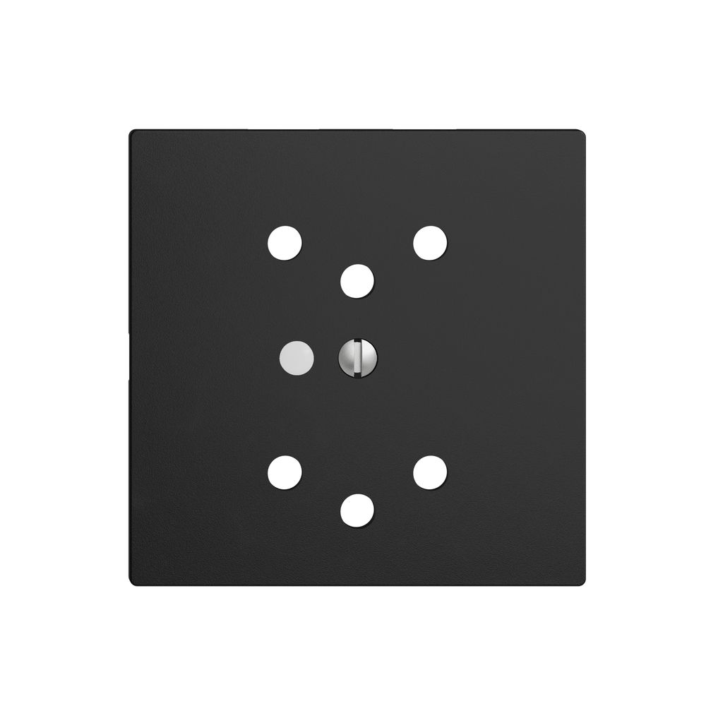 Kit frontale EDIZIOdue nero 60×60mm 2×T12 con lente