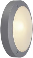 Plafoniera SLV BULAN, E14 60W vetro satinato tonda IP44 grigio argento