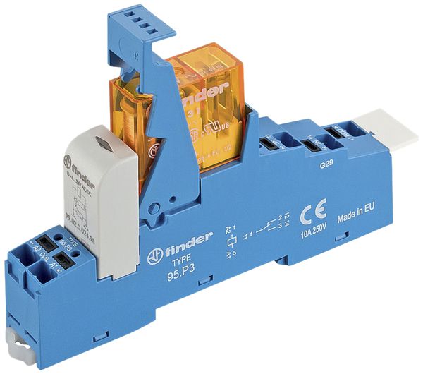 Relais couplage AMD Finder 48, 1C 10A/24VAC AgNi bornes Push-In