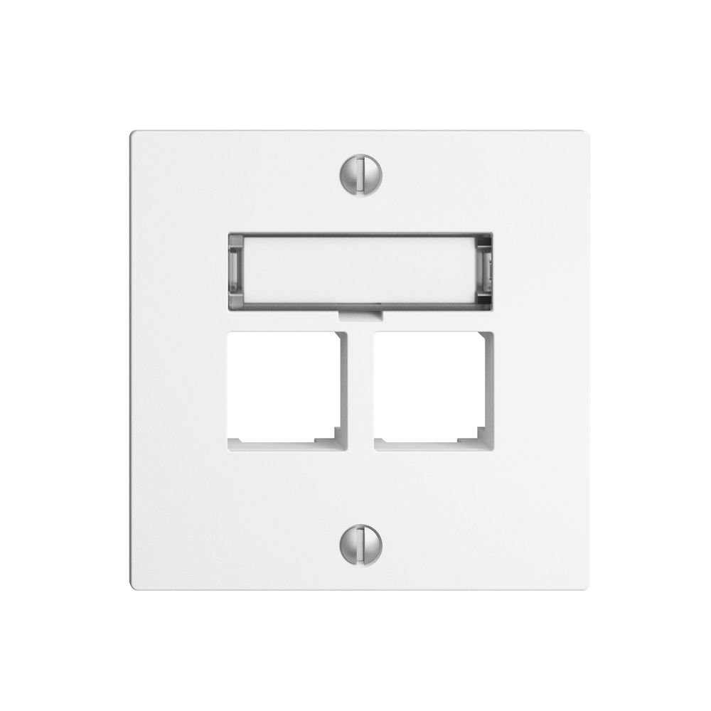 Kit di montaggio S-One EDIZIOdue F per 2×RJ45 diritto, bianco