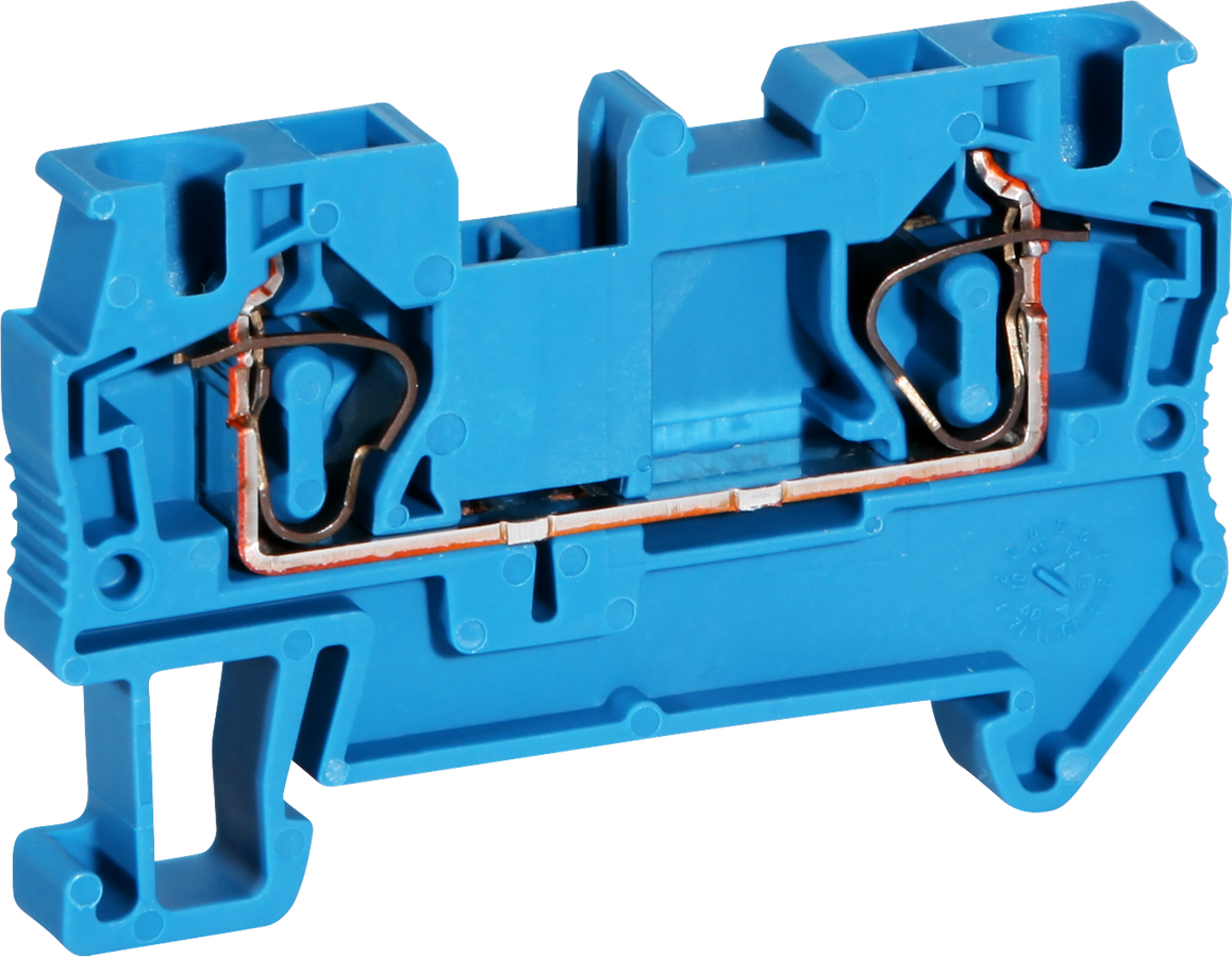 Morsetto 0.08…6mm² raccordo a molla blu