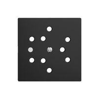 Kit frontal EDIZIOdue noir 60×60mm 3×T12, lentille,