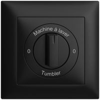 Kit front. Machine à laver-0-Tumbler EDIZIOdue 88×88mm noir