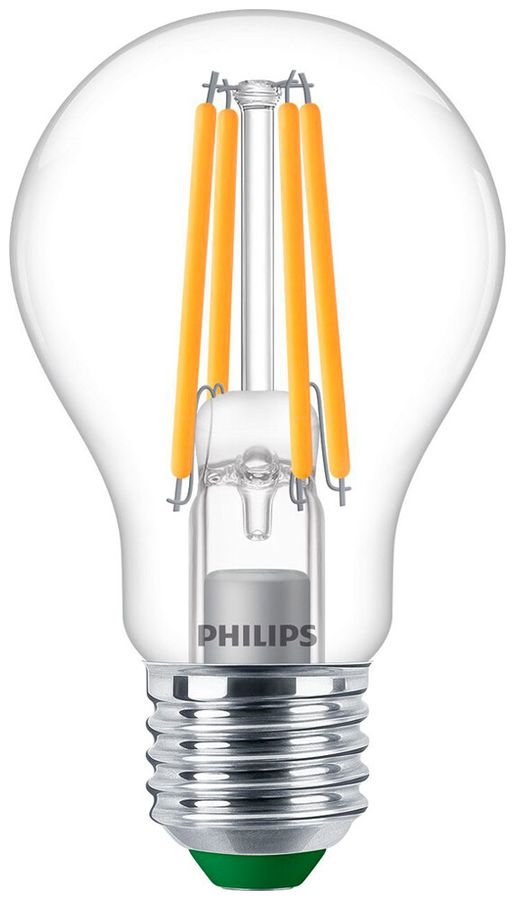 Lampada LED Philips MASTER E27 4W 840lm 2700K tipo A chiaro 300° REG Ø60×108mm